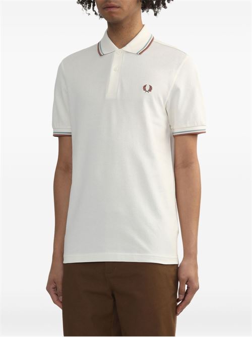 Polo manica corta con doppio bordino e logo ricamato FRED PERRY | M3600Y20